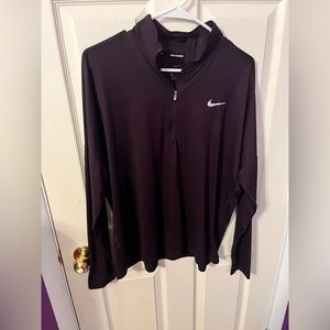 Plum long sleeve nike quarter zip running